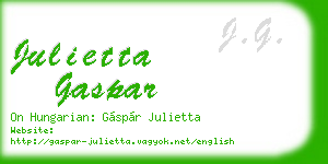 julietta gaspar business card